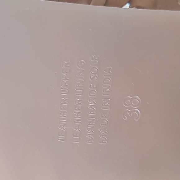 Monk & Lou sandals brown with silver woven accent leather womens 38 (7) - Picture 4 of 4